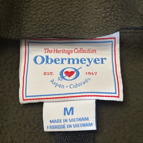 Obermeyer Kids’ Boulder Fleece‎ 1/4  Snap Fleece  Army Green Sz Medium - Picture 4 of 8